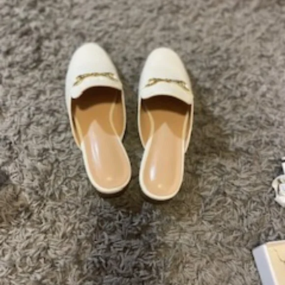 Womens White Classy Mules - Picture 2 of 7